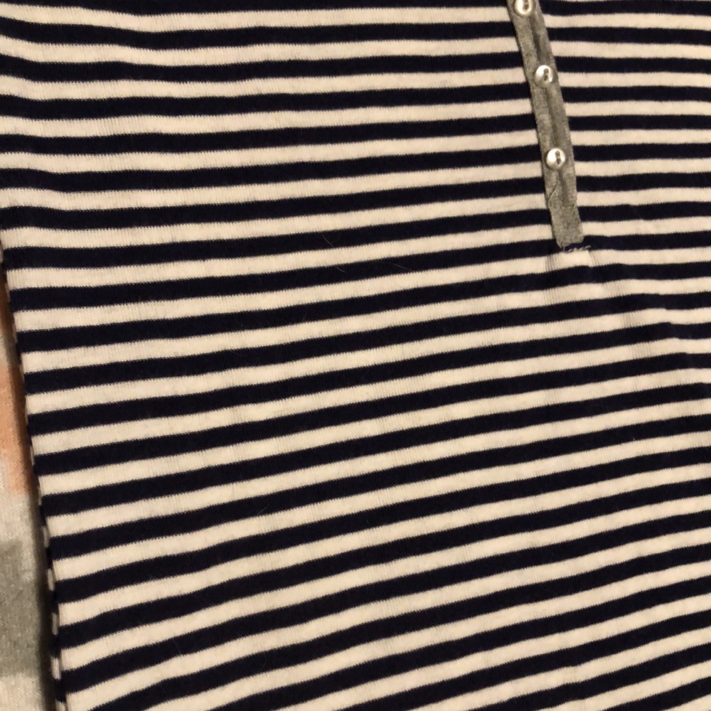 Old Navy Womens Navy Blue&White Striped “Perfect Henley” Short Sleeve Top Size S - Picture 6 of 12